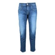 Replay Denim Jeans med Elastan Blandning Blue, Herr