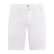 Jacob Cohën Slim Fit Bermuda Shorts White, Herr