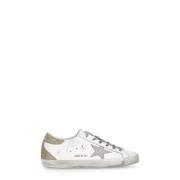 Golden Goose Vita Lädersneakers med Ikonisk Stjärna White, Dam