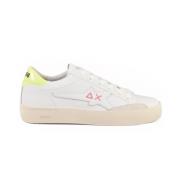 Sun68 Läder Gummisula Sneakers White, Dam