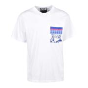 Versace Jeans Couture Bomull T-shirt med Stiligt Design White, Herr