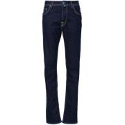 Jacob Cohën Mörkblå Slim Fit Denim Jeans Blue, Herr