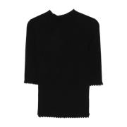 Twinset Svart Tröja Höj Garderoben Chic Stil Black, Dam