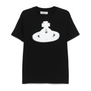 Vivienne Westwood Klassisk Svart Orb Tryck T-shirt Black, Herr