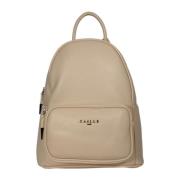 Gaëlle Paris Metall Logo Ryggsäck i Beige Beige, Dam