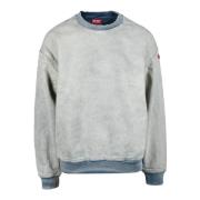 Diesel Casual Sweatshirt med Unik Tyg Blandning Blue, Herr