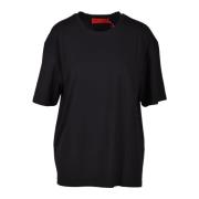 Wild Cashmere Mjuk Bomull T-shirt Black, Dam