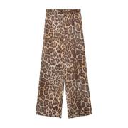 Stella McCartney Brun Elastisk Dragsko Byxor med Logotyp Brown, Dam