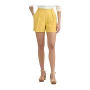 Ralph Lauren Gula plisserade shorts Yellow, Dam