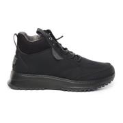 Hey Dude Svarta nylon sneakers med klackad sula Black, Herr