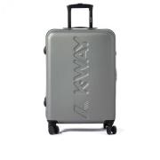 K-Way Metallic Grey Cabin Trolley Gray, Unisex