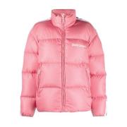 Palm Angels Rosa Kontrast Logo Pufferjacka Pink, Dam