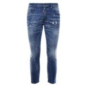 Dsquared2 Blå Jeansbyxor 5 Fickor Blue, Herr