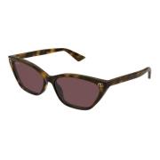 Gucci Cat-eye solglasögon med lila linser Brown, Dam