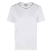 Semicouture Avslappnad Bomull T-shirt White, Dam