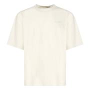 Axel Arigato Vita T-shirts och Polos med Logotyp Beige, Herr