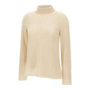 Kaos Ull Turtleneck Tröja Elfenben Beige Beige, Dam