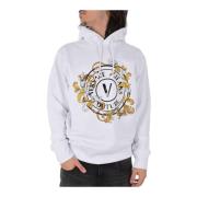 Versace Jeans Couture Logo Sweatshirt Regular Huva Långärmad White, He...