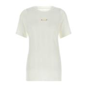 Maison Margiela Vit Bomullsblandning T-shirt White, Dam