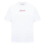 Lanvin Script Logo T-Shirt White, Herr