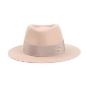 Maison Michel Beige Ullfilt Hatt Beige, Dam