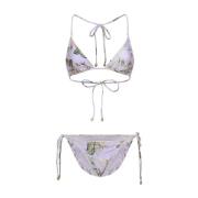 Zimmermann Lila Blommig Virkad Bikini Multicolor, Dam