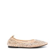 Tory Burch Kristall Balettskor Beige, Dam