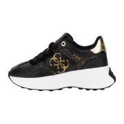 Guess Svarta Runner Sneakers med 4G Logo Black, Dam