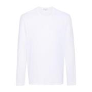 James Perse Pima Cotton Long Sleeve Crew T-Shirt White, Herr