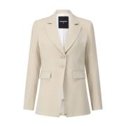 Patrizia Pepe Blazer med logomanchetter Beige, Dam