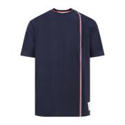 Thom Browne Ikonisk Randig Bomullst-shirt Blue, Herr