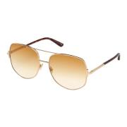 Tom Ford Roséguld/bruntonade solglasögon Yellow, Unisex