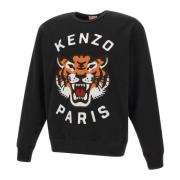 Kenzo Lucky Tiger Svart Sweatshirt Black, Herr