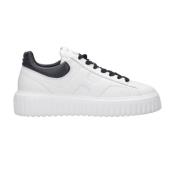 Hogan Ränder Läder Sneakers Vit White, Herr