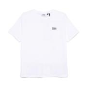 Gcds Logo Regular T-shirt i Vit White, Herr