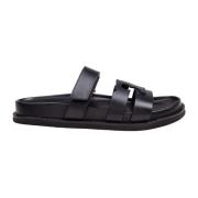 Tory Burch Svart Läder Sportsandal Ines Black, Dam