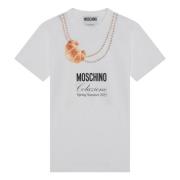 Moschino Kortärmad rund hals T-shirt White, Dam