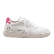 D.a.t.e. Vita och Rosa Lädersneakers White, Dam