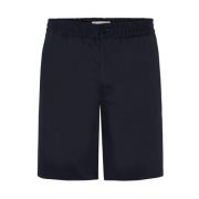 Ami Paris Marinblå Satin Bermuda Shorts Blue, Herr