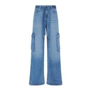 7 For All Mankind Cargo Palazzo Dream On Jeans Blue, Dam