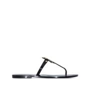 Tory Burch Svarta Sandaler med Guldtonsdetaljer Black, Dam