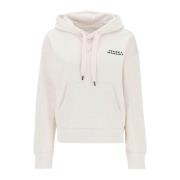 Isabel Marant Sylla Hoodie i Ekologisk Bomullsblandning Beige, Dam