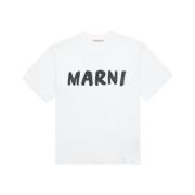 Marni Avslappnad Bomull T-shirt för Män White, Dam