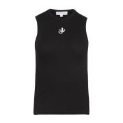 JW Anderson Svart Ärmlös Crew Neck Jacka Black, Dam