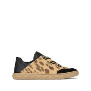 Jimmy Choo Bruna Sneakers med Svarta Snörningar Brown, Dam