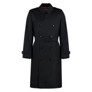 Burberry Klassisk Bomull Trenchcoat Black, Herr