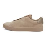 Boggi Milano Suede Trainers Beige, Herr