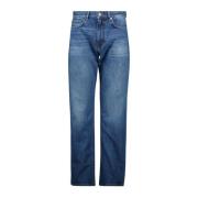 Versace Herr Straight Leg Jeans Blue, Herr