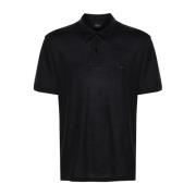 Brioni Midnatt Blå Broderad Logopolo Black, Herr