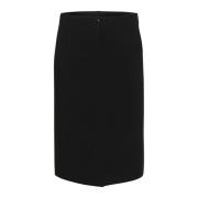 Kaffe Curve Enkel Midi Kjol Svart Djup Black, Dam